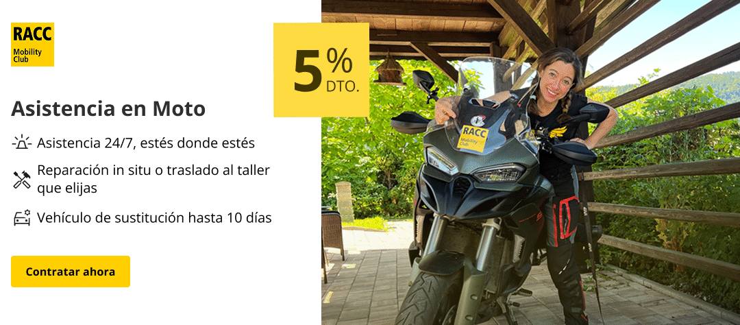 Seguro RACC viajes: tú + moto